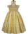 Summer Golden Silk Smocked Sleeveless Flower Girls Dress--Carousel Wear - 2