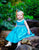 Girls Silk Pageant Sleeveless Dress in Turquoise--Carousel Wear - 2
