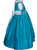 Girls Silk Pageant Sleeveless Dress in Turquoise--Carousel Wear - 5