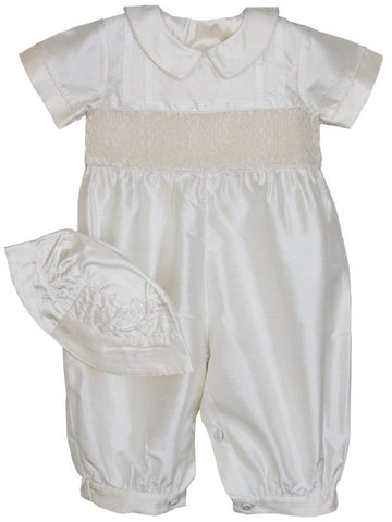 Boys Silk Ring Bearer Christening Longall Suit and Cap--Carousel Wear - 2