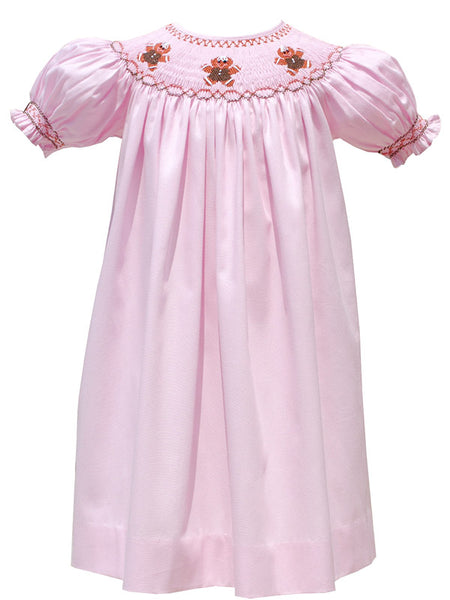 white christmas dresses Red Corduroy Wreath Bishop Christmas Dress main image 0