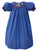 adorable fun blue alphabet abc school picture day smocked and embroidered bishop dress for girls