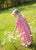 Little Girls Red Floral Smocked Bishop Dress Willow--Carousel Wear - 4