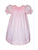 Adorable Light Pink Spring Easter Holiday Smocked and Embroidered Lace Bishop Dress for girls