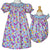 Felicia Girls Bishop Dress with Turquoise Smocking--Carousel Wear - 3