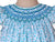Hazel, Girls Shooting Stars Smocked Bishop Dress--Carousel Wear - 3Adorable Fun Aqua Teal Blue All over Print Spring Easter Summer Beach Smocked and Embroidered Long Dress for Girls