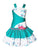 adorable fun teal blue green spring easter summer beach holiday smocked and embroidered 2 tier ruffle skirt strap dress