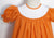 Ready to Smock Your Girls Smocking Plate in This Orange Bishop Dress--Carousel Wear - 2
