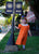 Ready to Smock Your Girls Smocking Plate in This Orange Bishop Dress--Carousel Wear - 3