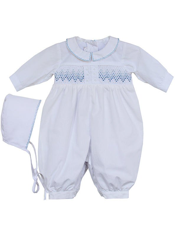 Baby Boy Baptism Outfit Longall with Bonnet