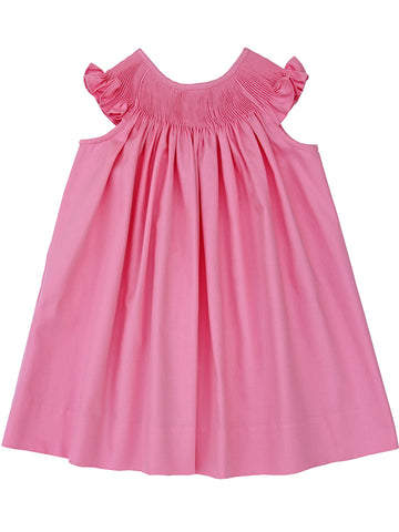 Ready to smock pink summer bishop dress 