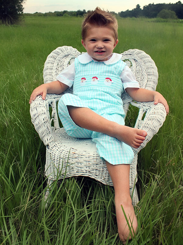 Hand Smocked Santa Claus Christmas Boys Longall