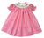 Girls Easter Bishop Dress with Smocked Pink Bunny--Carousel Wear - 5