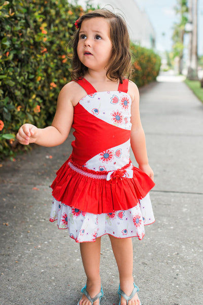 Gorgeous Red Ruffle Girls Summer Dress Mia Gorgeous Red Ruffle Girls Summer Dress Mia