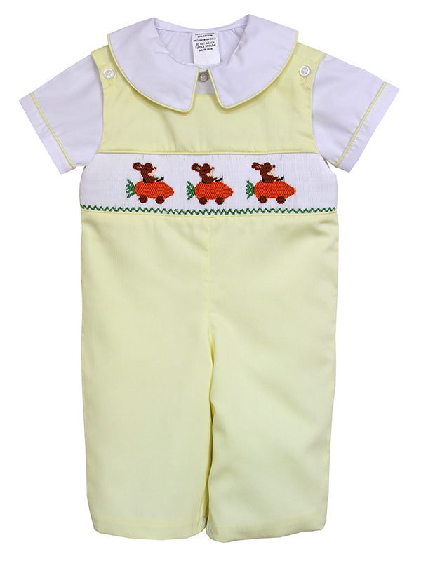 Smocked Easter Bunny Boys Longall Outfit