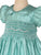 Mint Green Heirloom Girls Silk Dress with Hairbow