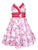 Light Pink With All Over Floral Flower Print Design, smocking, Frills, Strap Summer Spring Girls Dress
