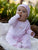 Infant Baby Girls Pink Long and Short Sleeves Shirt and Pants Pjs in Pima Cotton--Carousel Wear - 2