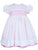 White and Pink Smocked Dress for Girls