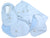 pima cotton layette infant bib burping pad and blanket in light blue pima cotton 