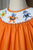 Ready to Smock Your Girls Smocking Plate in This Orange Bishop Dress--Carousel Wear - 4