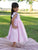 Girls PINK Pinafore Hand Smocked Summer Dress with Lace