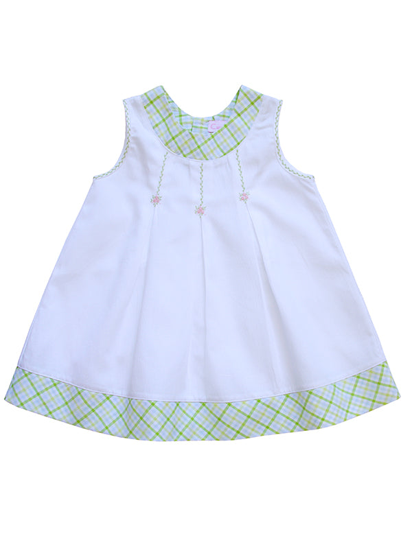 Toddlers Girls A-Line White Easter Dress with Hand Embroidery Toddlers Girls A-Line White Easter Dress with Hand Embroidery
