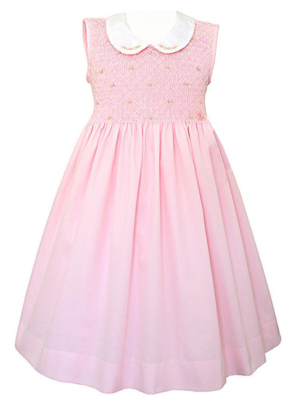 Baby Girls Pink Hand Smocked Dress | Newborn Heirloom Dress Baby Girls Pink Hand Smocked Dress | Newborn Heirloom Dress