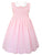 Baby Girls Bring Me Home First Dress Hand Smocked Pink Bodice embroidered with peter-pan collar