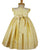 Summer Golden Silk Smocked Sleeveless Flower Girls Dress--Carousel Wear - 4