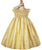 Summer Golden Silk Smocked Sleeveless Flower Girls Dress--Carousel Wear - 1
