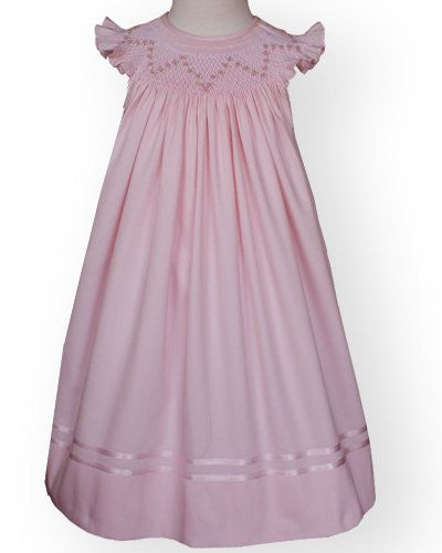 Girls pink smocked dress--Carousel Wear - 1
