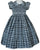 Black Plaid Smocked Silk Girls Dress--Carousel Wear - 2
