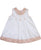 Baby Girls White A-Line Dress with Melon Plaid Inserts 24m--Carousel Wear - 1