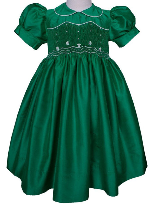 white christmas dresses Green Christmas Tree SS Smocked Dress white christmas dresses Green Christmas Tree SS Smocked Dress