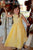 Yellow Silk Dupioni Princess Belle Smocked Flower Girls Dress--Carousel Wear - 2