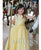 Yellow Silk Dupioni Princess Belle Smocked Flower Girls Dress--Carousel Wear - 1