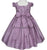 Hand Smocked Purple Gingham Silk Girls Dress 