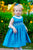 Girls Silk Pageant Sleeveless Dress in Turquoise--Carousel Wear - 1