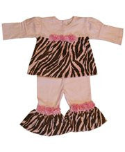Haute baby girl zebra pink dress and pants--Carousel Wear