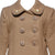 Beautiful Classic Light Brown Winter Christmas Holiday Double Breasted Wool Coat for Girls
