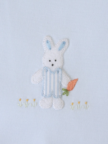 Baby Boy Blue Bunny Body Suit with Footsies