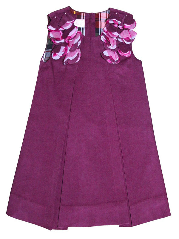 Elegant Purple Corduroy A line Jumper Girls Special Occasion Dress Elegant Purple Corduroy A line Jumper Girls Special Occasion Dress