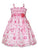 adorable fun pink spring easter summer beach holiday smocked and embroidered ruffle strap dress for girls - flower floral all over print design