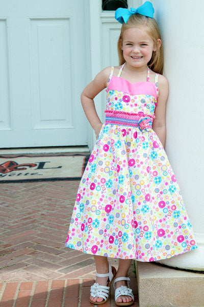 Girls Pink Summer Dress Twirly Skirt Girls Pink Summer Dress Twirly Skirt