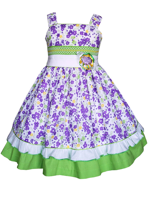 Beautiful Violet Green Spring Summer Twirly Baby Girls Dress 6m Beautiful Violet Green Spring Summer Twirly Baby Girls Dress 6m