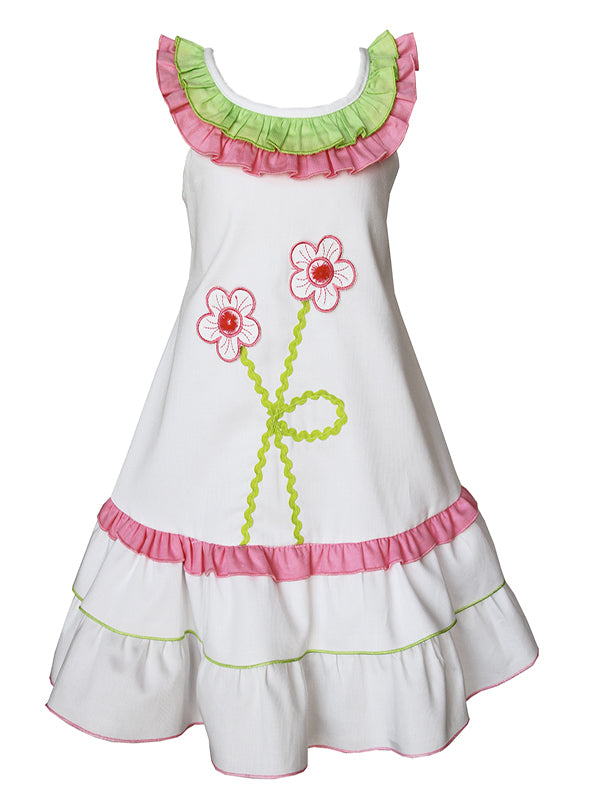 Baby Girls White Appliqu Summer Beach Dress Baby Girls White Appliqu Summer Beach Dress
