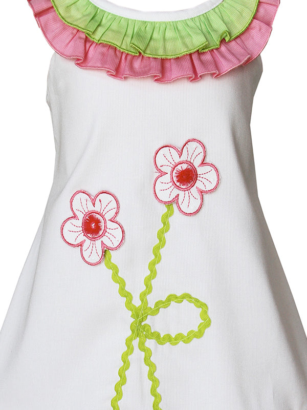 Baby Girls White Appliqu Summer Beach Dress Baby Girls White Appliqu Summer Beach Dress