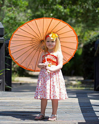 Spaghetti Straps Girls Summer Dress with Twirly Skirt--Carousel Wear - 1