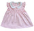 Luxury baby girls pink dress and bloomers